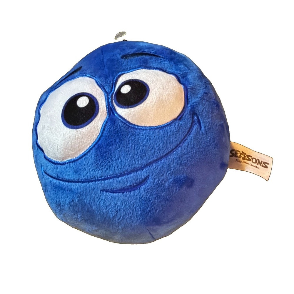 Seasons Blue Sad Emotion Plush 8" Stuffed Toy Smiley Face Soft w/ Hang Tag